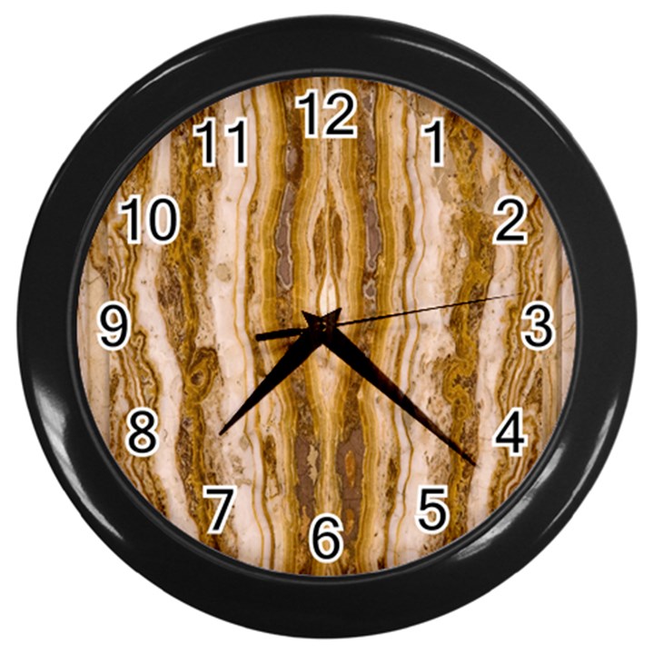 Marble Wall Surface Pattern Wall Clocks (Black)