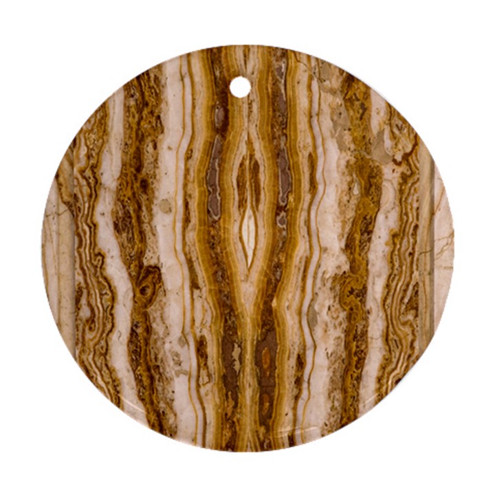 Marble Wall Surface Pattern Round Ornament (Two Sides)