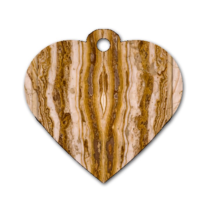 Marble Wall Surface Pattern Dog Tag Heart (Two Sides)