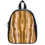 Marble Wall Surface Pattern School Bag (Small) Front