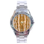 Marble Wall Surface Pattern Stainless Steel Analogue Watch Front