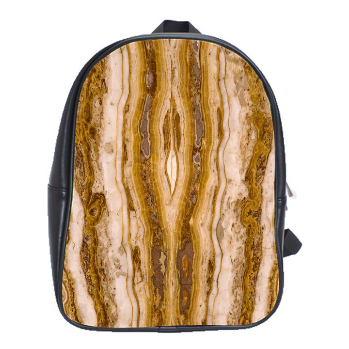 Marble Wall Surface Pattern School Bag (XL)