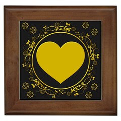 Background Heart Romantic Love Framed Tiles by Sapixe