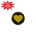 Background Heart Romantic Love 1  Mini Buttons (10 pack)  Front