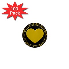 Background Heart Romantic Love 1  Mini Magnets (100 Pack)  by Sapixe