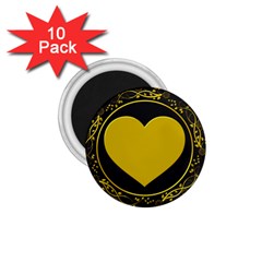 Background Heart Romantic Love 1 75  Magnets (10 Pack)  by Sapixe