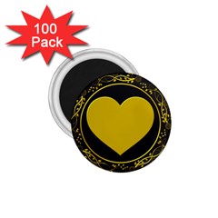 Background Heart Romantic Love 1 75  Magnets (100 Pack)  by Sapixe