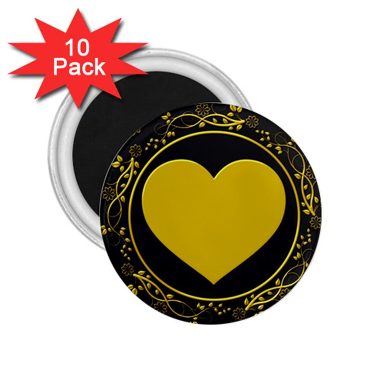 Background Heart Romantic Love 2.25  Magnets (10 pack) 