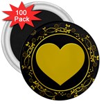 Background Heart Romantic Love 3  Magnets (100 pack) Front