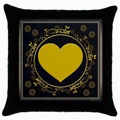 Background Heart Romantic Love Throw Pillow Case (black) by Sapixe