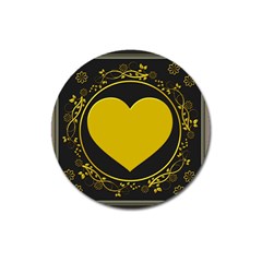 Background Heart Romantic Love Magnet 3  (round) by Sapixe