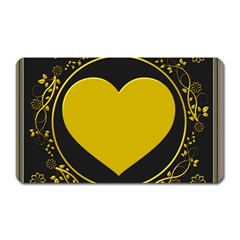 Background Heart Romantic Love Magnet (rectangular) by Sapixe