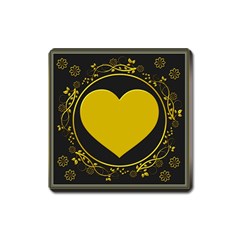 Background Heart Romantic Love Square Magnet by Sapixe