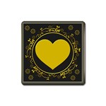 Background Heart Romantic Love Square Magnet Front