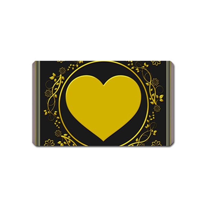 Background Heart Romantic Love Magnet (Name Card)