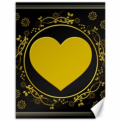 Background Heart Romantic Love Canvas 12  X 16   by Sapixe