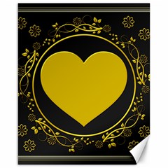 Background Heart Romantic Love Canvas 16  X 20   by Sapixe