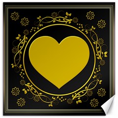 Background Heart Romantic Love Canvas 20  X 20   by Sapixe