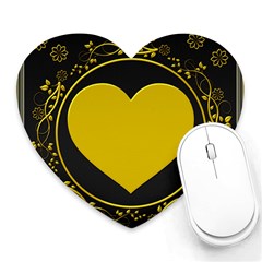 Background Heart Romantic Love Heart Mousepads by Sapixe