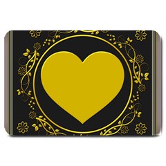 Background Heart Romantic Love Large Doormat  by Sapixe