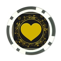 Background Heart Romantic Love Poker Chip Card Guard (10 Pack) by Sapixe