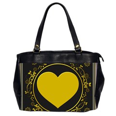 Background Heart Romantic Love Office Handbags (2 Sides)  by Sapixe