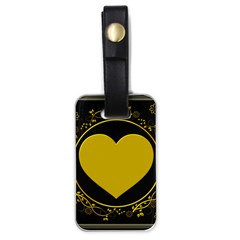 Background Heart Romantic Love Luggage Tags (one Side)  by Sapixe