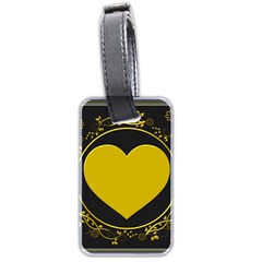 Background Heart Romantic Love Luggage Tags (two Sides) by Sapixe