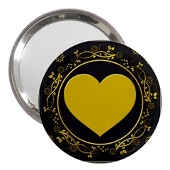 Background Heart Romantic Love 3  Handbag Mirrors by Sapixe