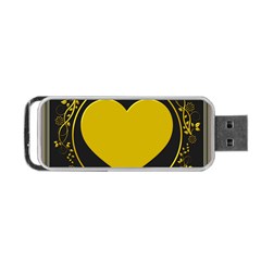 Background Heart Romantic Love Portable Usb Flash (two Sides) by Sapixe