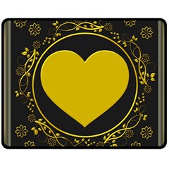 Background Heart Romantic Love Double Sided Fleece Blanket (medium)  by Sapixe