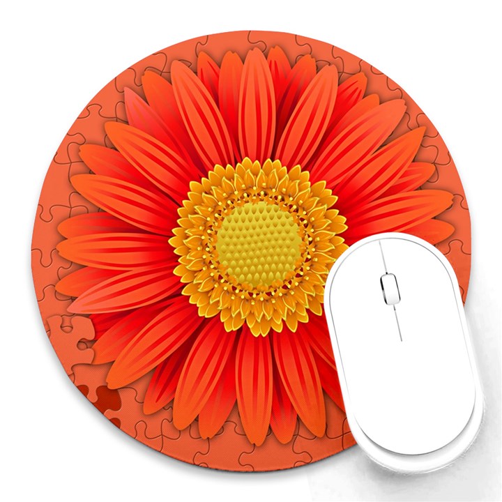 Flower Plant Petal Summer Color Round Mousepads