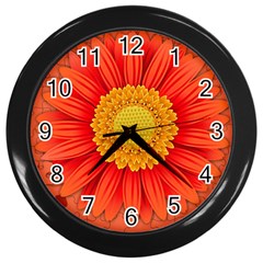 Flower Plant Petal Summer Color Wall Clocks (black) by Sapixe