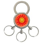 Flower Plant Petal Summer Color 3-Ring Key Chains Front