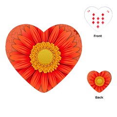 Flower Plant Petal Summer Color Playing Cards (heart)  by Sapixe