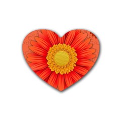 Flower Plant Petal Summer Color Rubber Coaster (heart)  by Sapixe