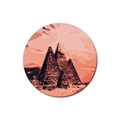 Pyramid Egypt Monumental Rubber Coaster (round)  by Sapixe