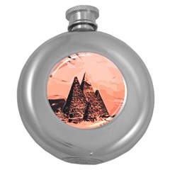 Pyramid Egypt Monumental Round Hip Flask (5 Oz) by Sapixe