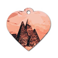 Pyramid Egypt Monumental Dog Tag Heart (one Side) by Sapixe