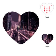 Texture Abstract Background City Playing Cards (heart)  by Sapixe