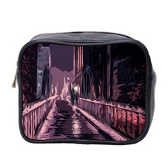 Texture Abstract Background City Mini Toiletries Bag 2-side by Sapixe