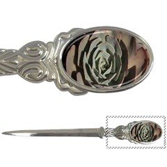 Succulent Green Pink Rosettes Letter Openers by Sapixe