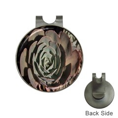 Succulent Green Pink Rosettes Hat Clips With Golf Markers by Sapixe