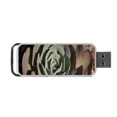 Succulent Green Pink Rosettes Portable Usb Flash (two Sides) by Sapixe