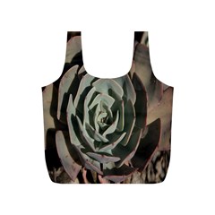 Succulent Green Pink Rosettes Full Print Recycle Bags (s)  by Sapixe