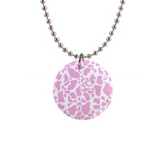 White Pink Cow Print Button Necklaces by LoolyElzayat