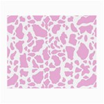 White Pink Cow Print Small Glasses Cloth (2-Side) Front