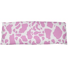 White Pink Cow Print Body Pillow Case (dakimakura) by LoolyElzayat