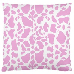 White Pink Cow Print Standard Flano Cushion Case (two Sides)