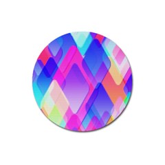 Squares Color Squares Background Magnet 3  (round) by Sapixe